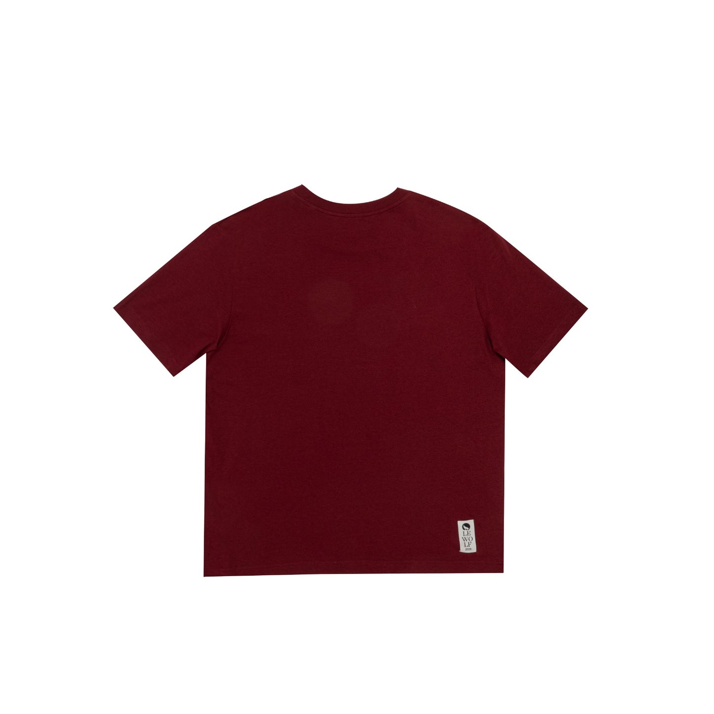 T-Shirt SASSOTETTO 100% Cotone Rossa Burgundy