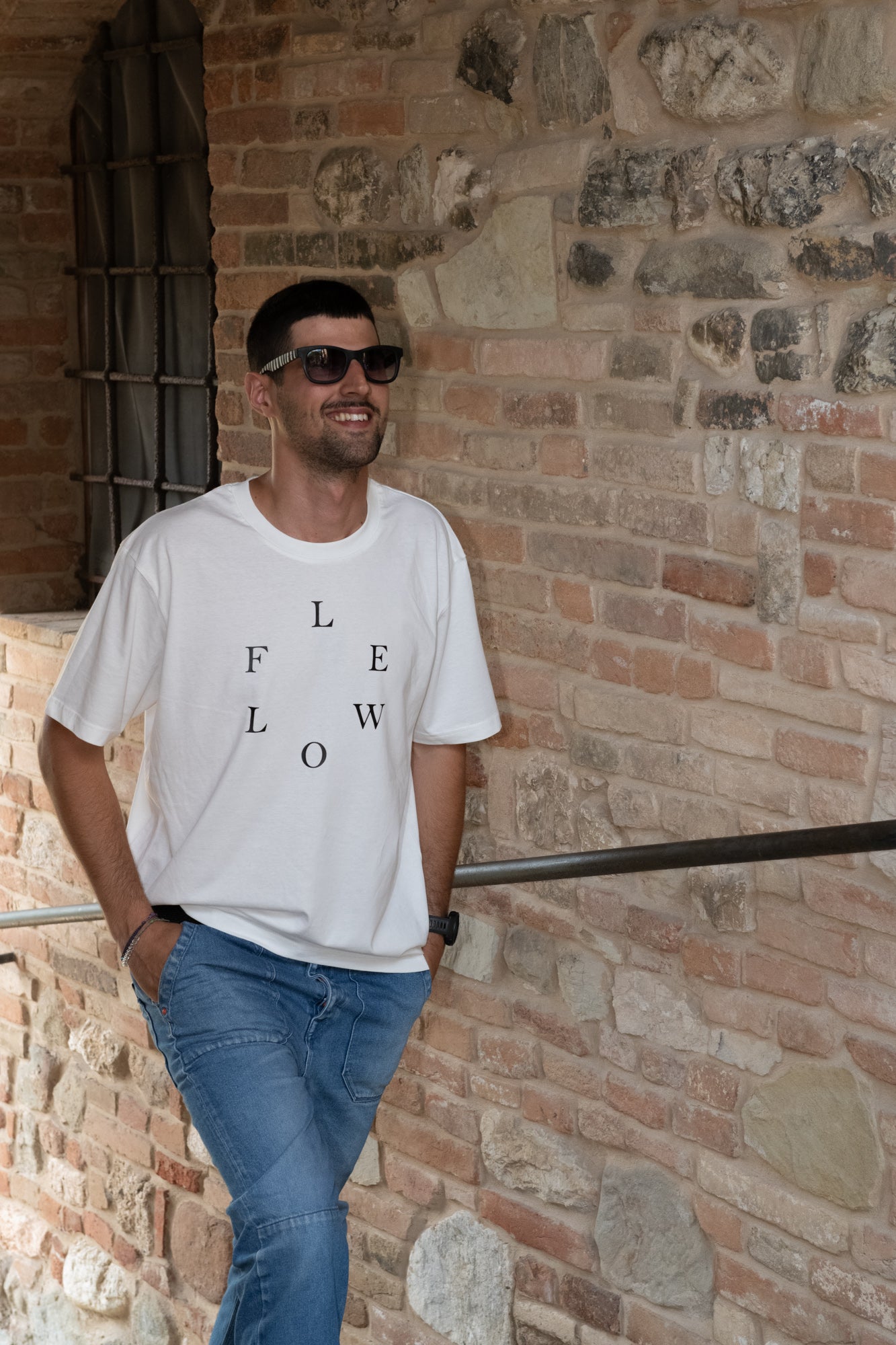 T-Shirt PIZZOMETA 100% Cotone Bianco Panna